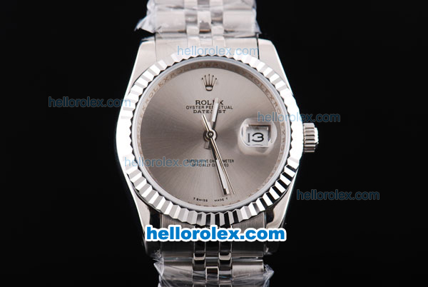 Rolex Datejust Oyster Perpetual with Grey Dial - Click Image to Close